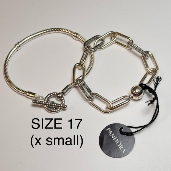 Set of 2 Sterling Silver Pandora Bracelets - Picture 1 of 1